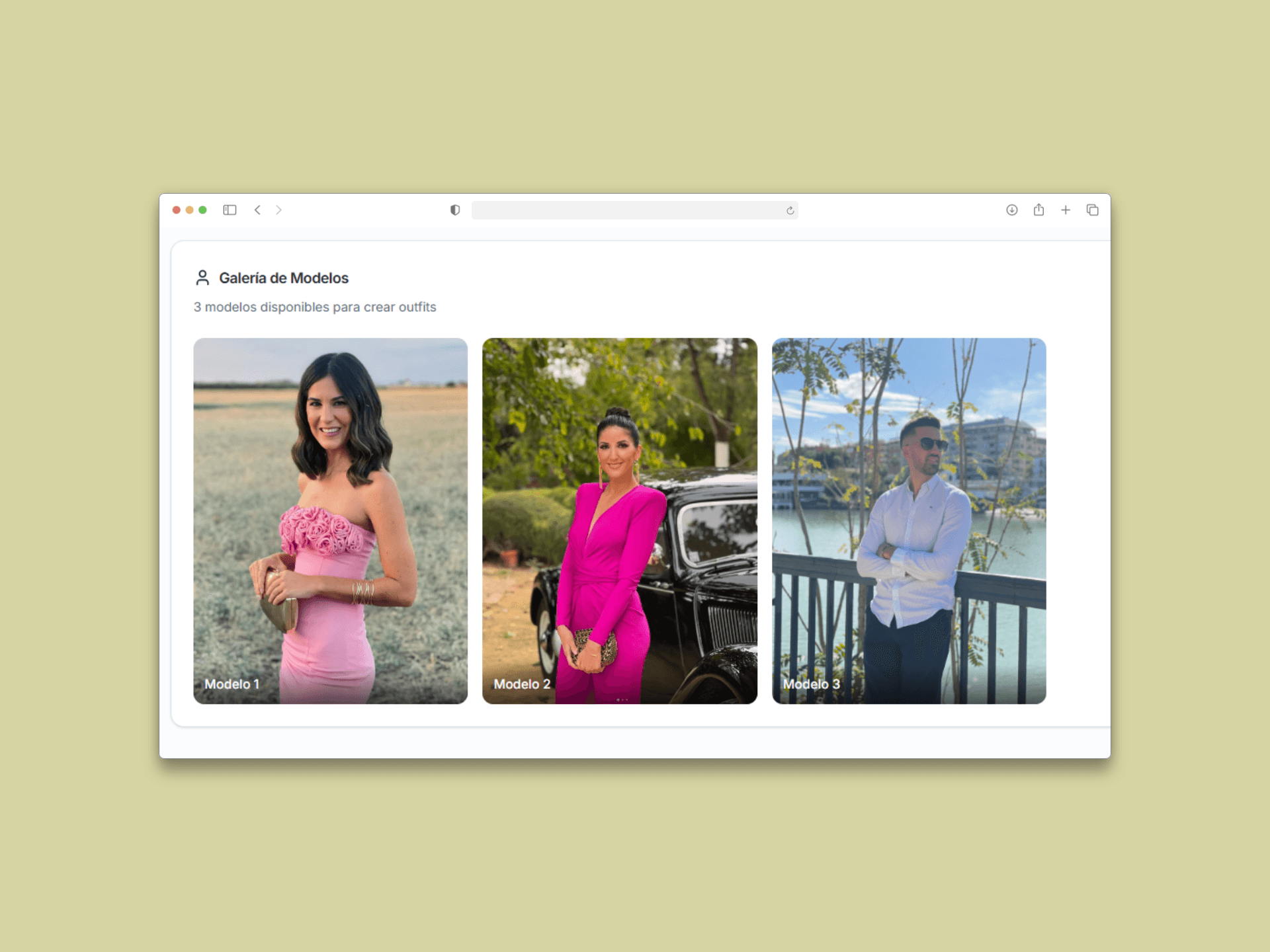 Sube tu modelo y prendas
